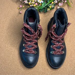 SOREL Lenox Hiker Boots Waterproof Size 7 In Black